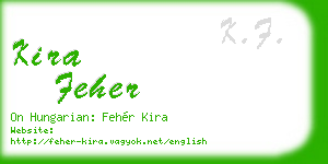 kira feher business card